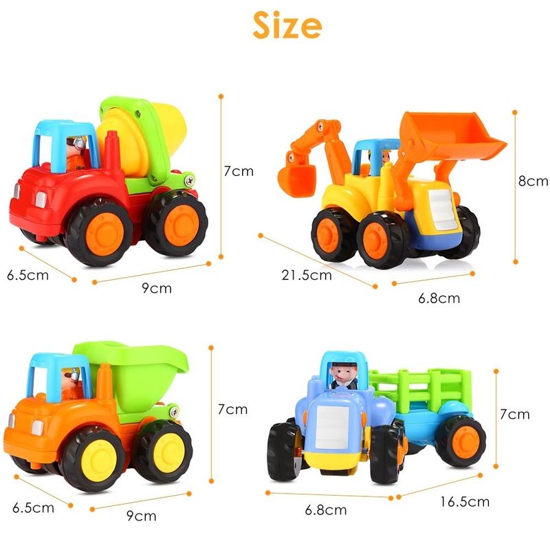 Jucarii, Copii si Bebe - Jucarii si jocuri - Vehicule si jucarii cu telecomanda - Masinute - Set 4 vehicule la ferma - Infinity.ro
