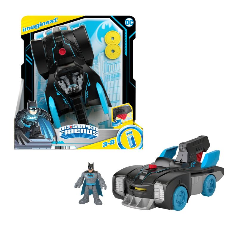 Jucarii, Copii si Bebe - Jucarii si jocuri - Vehicule si jucarii cu telecomanda - Masinute - Imaginext DC super friends vehicul cu figurina bat-tech batmobil - Infinity.ro