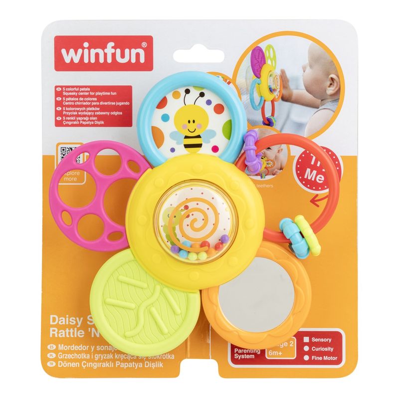 Jucarii, Copii si Bebe - Jucarii si jocuri - Jucarii bebelusi - Jucarii pentru dentitie - Jucarie dentitie si zornaitoare margareta - Infinity.ro