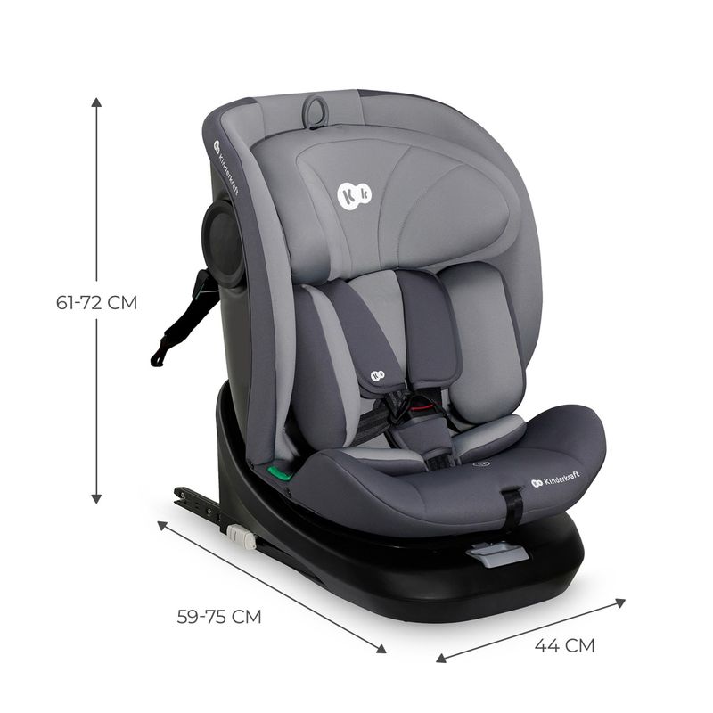 Jucarii, Copii si Bebe - Carucioare si articole de transport - Scaune auto copii - Scaun auto Kinderkraft i-grow i-size 40-150 cm, grey - Infinity.ro