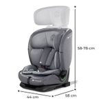 Jucarii, Copii si Bebe - Carucioare si articole de transport - Scaune auto copii - Scaun auto i-size, 76-150 cm, Kinderkraft oneto 3, isofix, cool grey - Infinity.ro