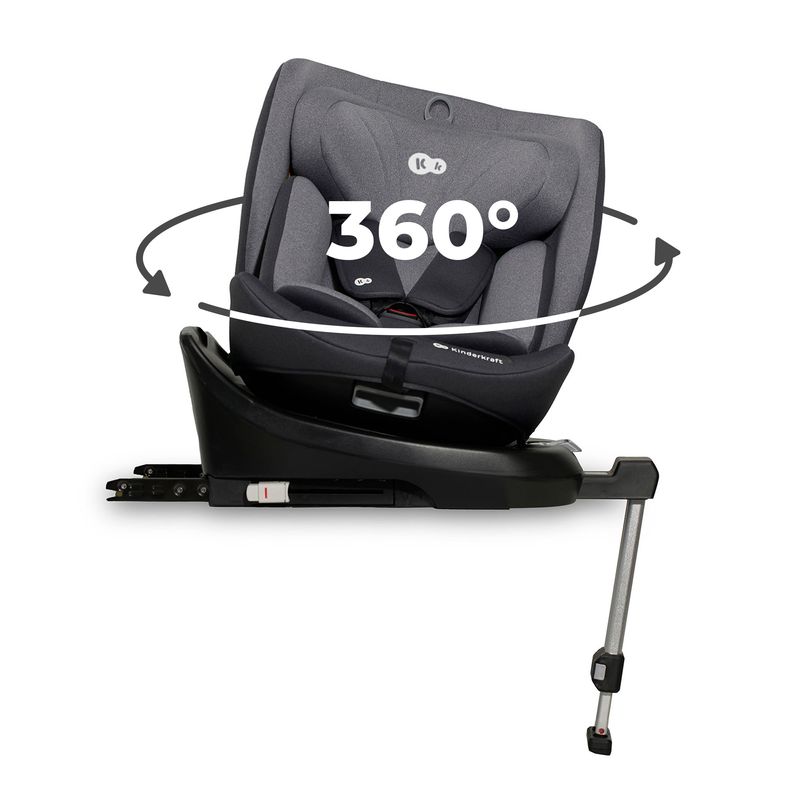 Jucarii, Copii si Bebe - Carucioare si articole de transport - Scaune auto copii - Scaun auto i-size, 40-150 cm, Kinderkraft i-360, grey - Infinity.ro