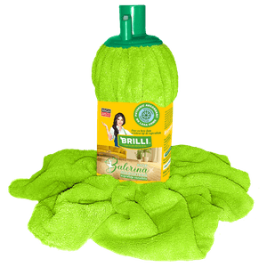 Rezerva mop Brilli Balerina, microfibra, suprafete sensibile, verde