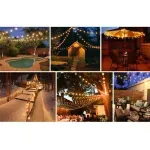 Casa si Gradina - Corpuri si surse de iluminat - Iluminat exterior - Instalatii luminoase exterior - Ghirlanda luminoasa, 15 becuri, lungime totala 15 m, clasa impermeabilitate IP44, lungime intre becuri 1m, Gonga® Negru - Infinity.ro