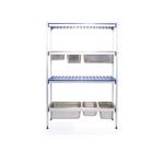Casa si Gradina - Mobilier - Biblioteci si rafturi - Rafturi - Raft depozitare din aluminiu pentru tavi GN - Infinity.ro
