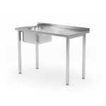 Casa si Gradina - Mobilier - Mese si birouri - Mese bucatarie si dining - Masa Budget Line cu 1 vas pentru chiuveta, fara raft - infiletat, chiuveta stanga HENDI,1000x600x850mm - Infinity.ro