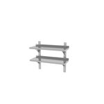 Casa si Gradina - Mobilier - Biblioteci si rafturi - Rafturi - Raft de perete dublu reglabil, cu doua suporturi din otel, HENDI,800x300x(H)600mm - Infinity.ro