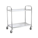 Casa si Gradina - Bucatarie si vesela - Ustensile bucatarie - Cosuri servire - Carucior depozitare si servire cu 2 rafturi 830x510x(H)950 mm, corp inox, rafturi otel cromat, Hendi - Infinity.ro