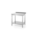 Casa si Gradina - Mobilier - Mese si birouri - Mese bucatarie si dining - Masa de lucru profesionala, Hendi din inox AISI 430, pentru perete, cu polita, 800x600xH850 mm - Infinity.ro