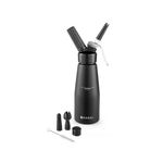 Casa si Gradina - Bucatarie si vesela - Ustensile bucatarie - Ustensile ornare prajituri - Aparat / sifon frisca, 0,5 litri, corp negru polipropilena, Hendi Kitchen Line, include 3 duze si perie curatare - Infinity.ro