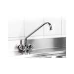 Casa si Gradina - Sanitare - Chiuveta bucatarie si accesorii - Baterii bucatarie - Baterie bucatarie cu robinet gat mobil inaltime 250 mm Hendi Inox - Infinity.ro