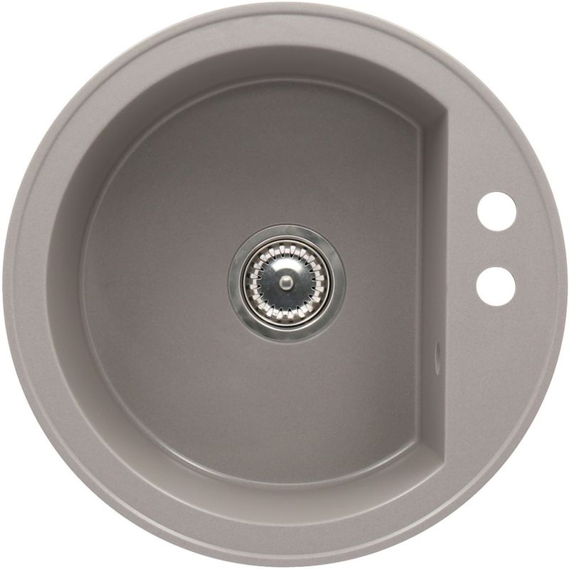 Casa si Gradina - Sanitare - Chiuveta bucatarie si accesorii - Chiuvete bucatarie - Set chiuveta bucatarie CasaBlanca Rondo granit cu 1 cuva cu baterie GREY4H, gri - Infinity.ro