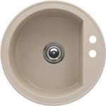 Casa si Gradina - Sanitare - Chiuveta bucatarie si accesorii - Chiuvete bucatarie - Set chiuveta bucatarie CasaBlanca Rondo granit cu 1 cuva cu baterie SAND4, bej - Infinity.ro