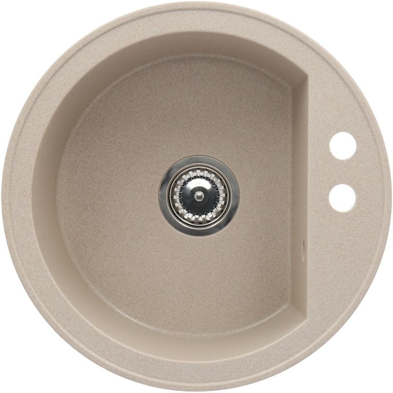 Casa si Gradina - Sanitare - Chiuveta bucatarie si accesorii - Chiuvete bucatarie - Set chiuveta bucatarie CasaBlanca Rondo granit cu 1 cuva cu baterie SAND4, bej - Infinity.ro