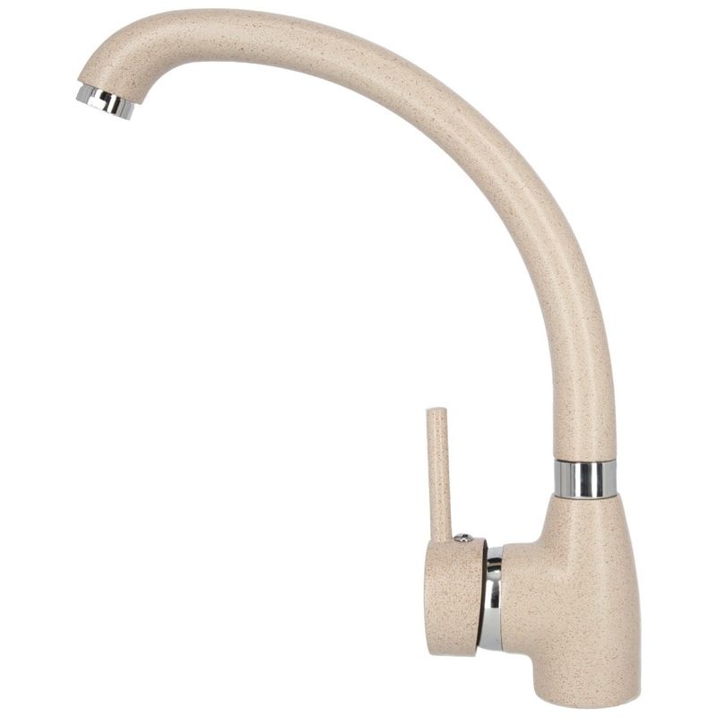 Casa si Gradina - Sanitare - Chiuveta bucatarie si accesorii - Chiuvete bucatarie - Set chiuveta bucatarie CasaBlanca Rondo granit cu 1 cuva cu baterie SAND4A, bej - Infinity.ro