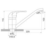 Casa si Gradina - Sanitare - Chiuveta bucatarie si accesorii - Chiuvete bucatarie - Set chiuveta bucatarie CasaBlanca Vera granit cu 1 cuva cu baterie BRI4, gri - Infinity.ro