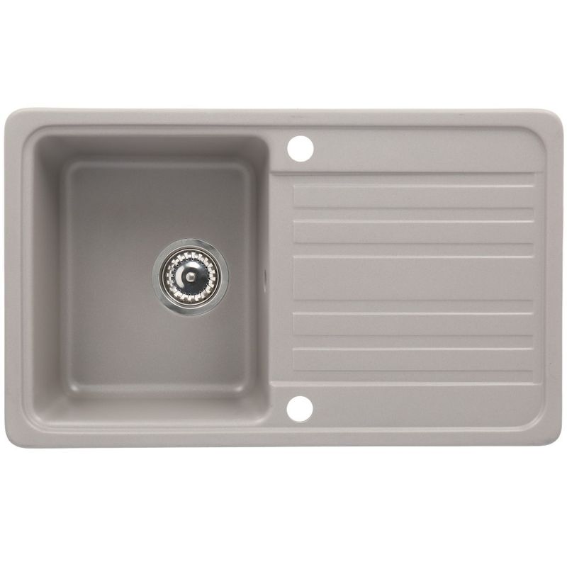 Casa si Gradina - Sanitare - Chiuveta bucatarie si accesorii - Chiuvete bucatarie - Set chiuveta bucatarie CasaBlanca Vera granit cu 1 cuva cu baterie BRI4A, gri - Infinity.ro