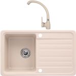 Casa si Gradina - Sanitare - Chiuveta bucatarie si accesorii - Chiuvete bucatarie - Set chiuveta bucatarie CasaBlanca Vera granit cu 1 cuva cu baterie SAND4A, bej - Infinity.ro