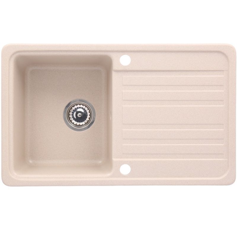 Casa si Gradina - Sanitare - Chiuveta bucatarie si accesorii - Chiuvete bucatarie - Set chiuveta bucatarie CasaBlanca Vera granit cu 1 cuva cu baterie SAND4H, bej - Infinity.ro