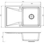 Casa si Gradina - Sanitare - Chiuveta bucatarie si accesorii - Chiuvete bucatarie - Set chiuveta bucatarie CasaBlanca Nera granit cu 1 cuva + baterie BFX4A-N, negru - Infinity.ro