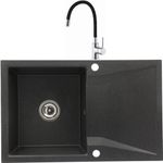 Casa si Gradina - Sanitare - Chiuveta bucatarie si accesorii - Chiuvete bucatarie - Set chiuveta bucatarie CasaBlanca Nera granit cu 1 cuva + baterie BFX4A-N, negru - Infinity.ro