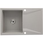 Casa si Gradina - Sanitare - Chiuveta bucatarie si accesorii - Chiuvete bucatarie - Set chiuveta bucatarie CasaBlanca Nera granit cu 1 cuva + baterie BRI4A, gri - Infinity.ro