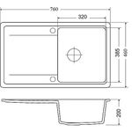 Casa si Gradina - Sanitare - Chiuveta bucatarie si accesorii - Chiuvete bucatarie - Set chiuveta bucatarie CasaBlanca Sara granit cu 1 cuva + baterie BRI4A, gri - Infinity.ro