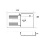 Casa si Gradina - Sanitare - Chiuveta bucatarie si accesorii - Chiuvete bucatarie - Set chiuveta Casa Blanca Rock neagra 77.5x43.5 1 cuva si picurator+Baterie Black4 - Infinity.ro