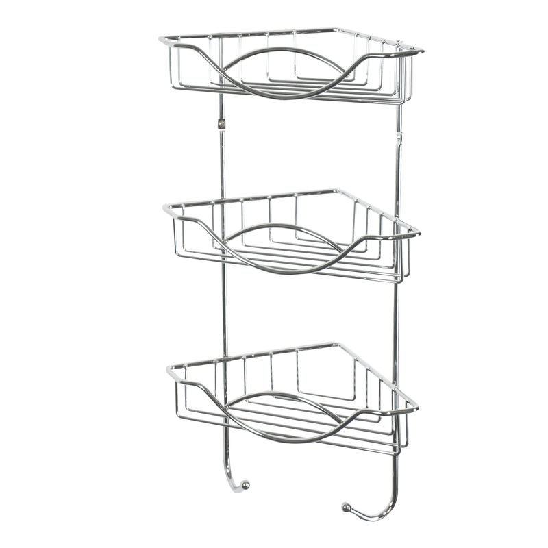 Casa si Gradina - Sanitare - Suporturi si accesorii baie - Suporturi baie - Etajera-coltar cromata pentru baie AWD02080051 - Infinity.ro