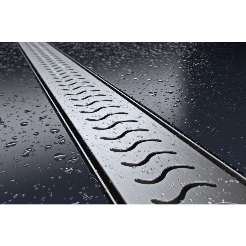 Casa si Gradina - Constructii - Materiale constructii - Sisteme de scurgere - Rigola dus Techman Onda inox cu membrana antimiros, 100 cm - Infinity.ro