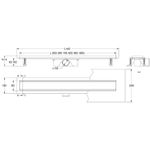 Casa si Gradina - Constructii - Materiale constructii - Sisteme de scurgere - Rigola dus Techman Rigo inox cu membrana antimiros, 60 cm - Infinity.ro