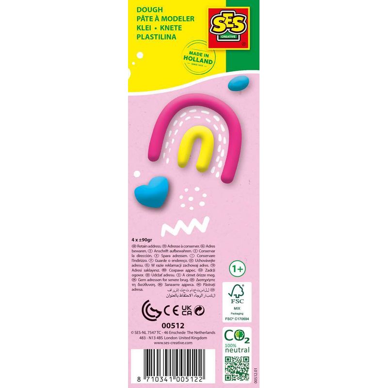 Carti si Birotica - Rechizite - Plastilina - Plastilina Happy 4 Culori - Infinity.ro