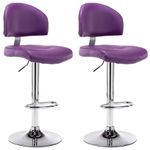 Casa si Gradina - Mobilier - Scaune si fotolii - Scaune - Scaune de bar, 2 buc., violet, piele ecologica - Infinity.ro