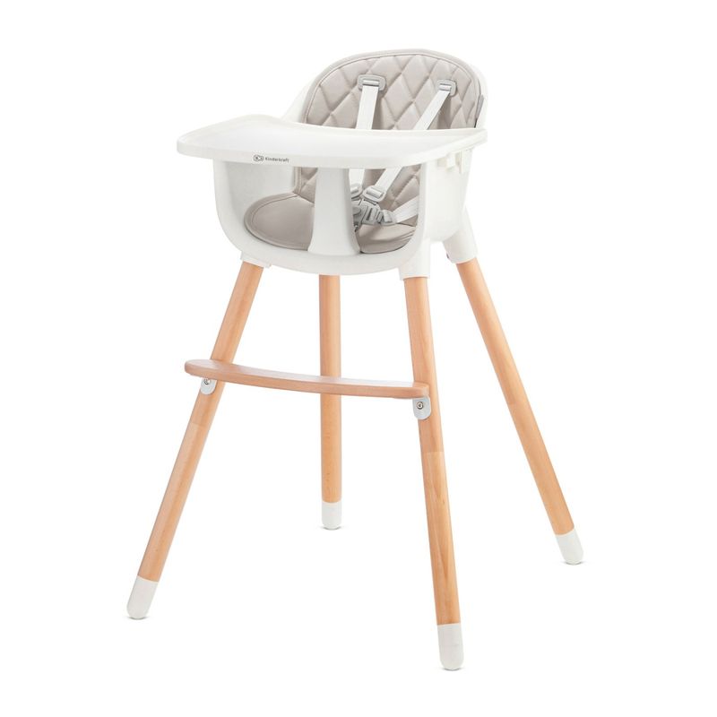Jucarii, Copii si Bebe - Hrana si alaptare - Scaune de masa bebe - Scaun de masa Kinderkraft sienna, 2 in 1, grey - Infinity.ro
