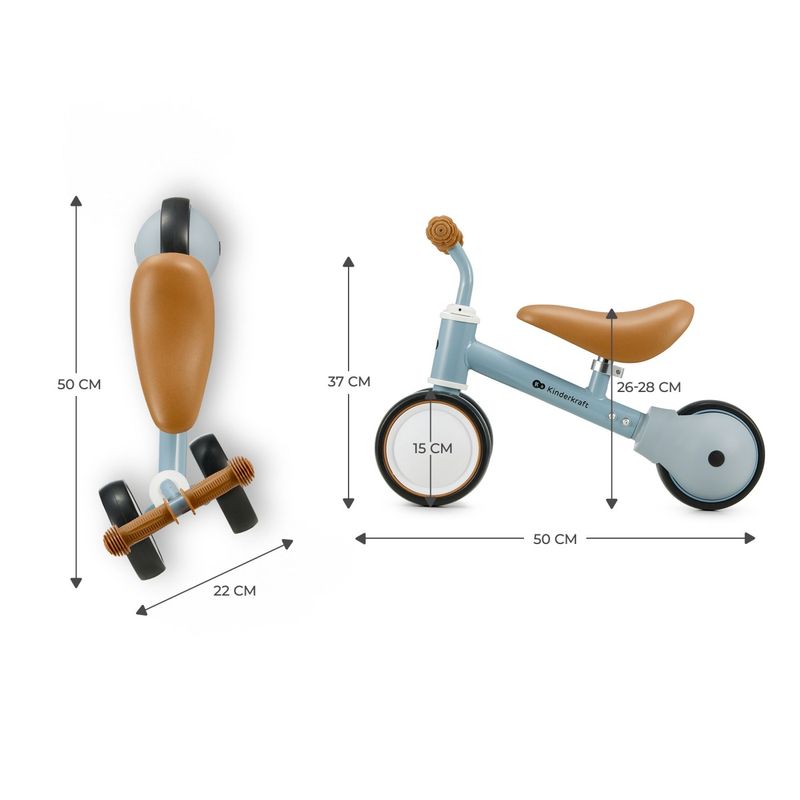 Jucarii, Copii si Bebe - Jucarii si jocuri - Jucarii de exterior - Triciclete - Bicicleta echilibru Kinderkraft cutie light blue - Infinity.ro