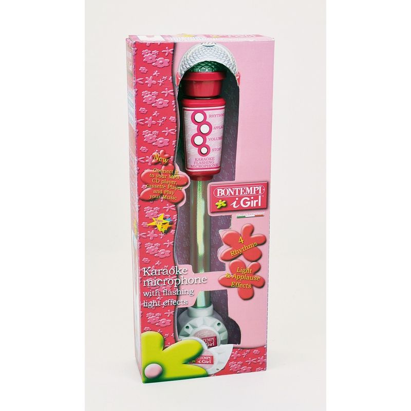 Jucarii, Copii si Bebe - Jucarii si jocuri - Jucarii de rol - Instrumente muzicale de jucarie - Bontempi microfon cu lumini girl - Infinity.ro