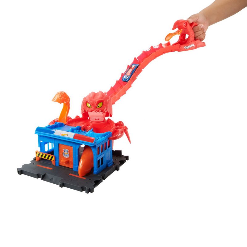 Jucarii, Copii si Bebe - Jucarii si jocuri - Vehicule si jucarii cu telecomanda - Masinute - Hot Wheels city pista inamicilor sectia de politie - Infinity.ro