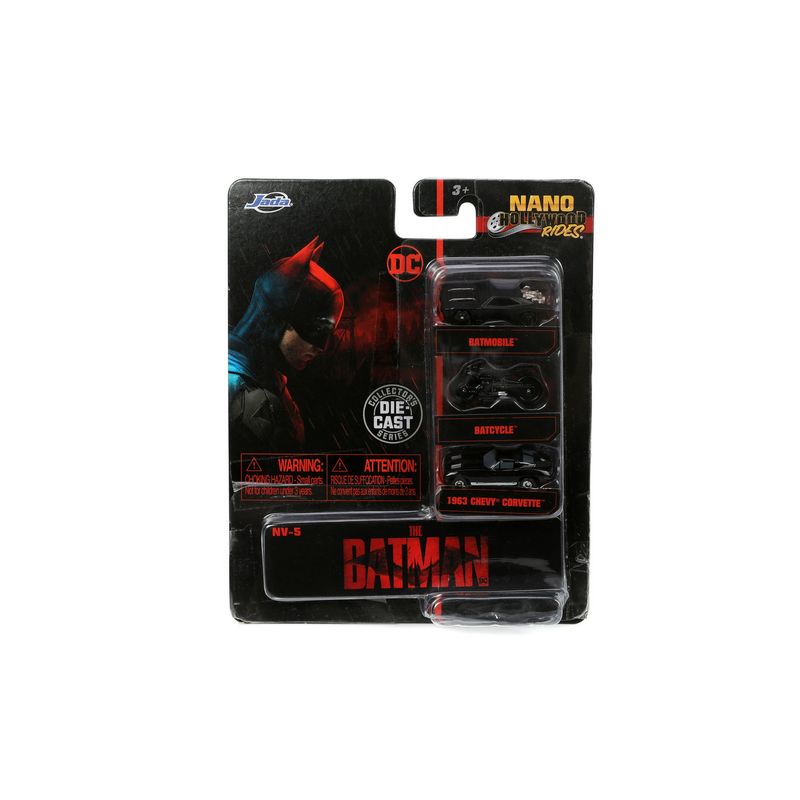 Jucarii, Copii si Bebe - Jucarii si jocuri - Vehicule si jucarii cu telecomanda - Masinute - Jada set 3 vehicule nano batman 4cm - Infinity.ro