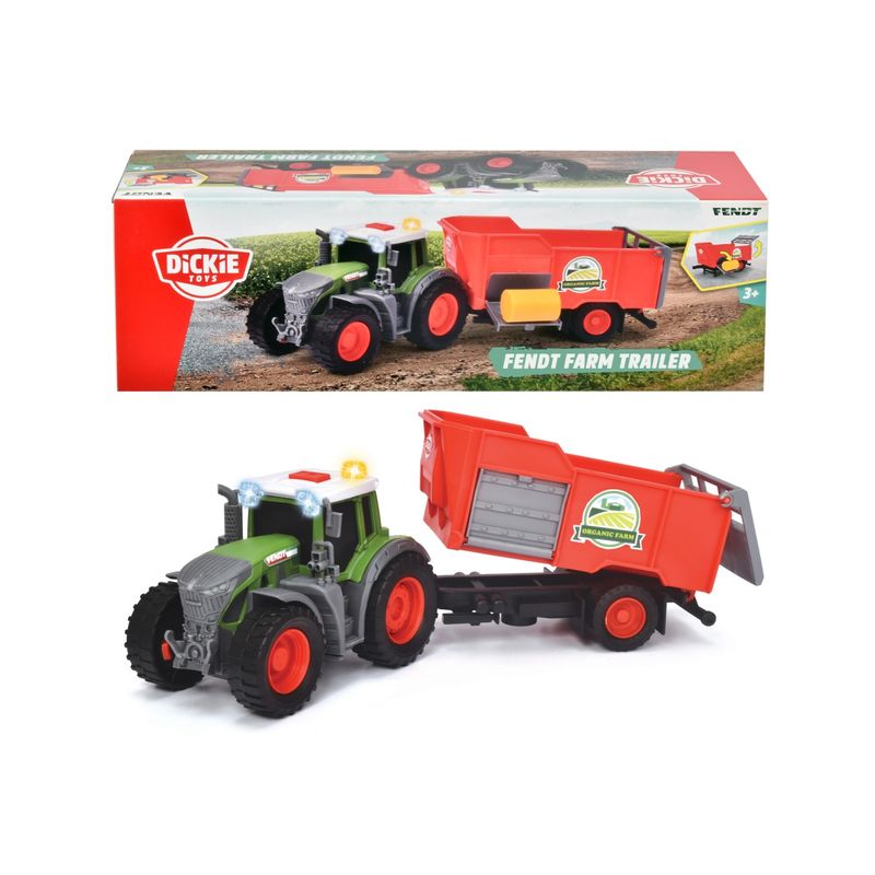 Jucarii, Copii si Bebe - Jucarii si jocuri - Vehicule si jucarii cu telecomanda - Utilaje constructie de jucarie - Dickie fendt tractor cu remorca - Infinity.ro