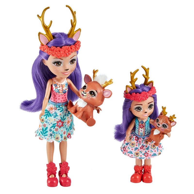 Jucarii, Copii si Bebe - Jucarii si jocuri - Papusi si accesorii - Papusi - Enchantimals set papusi surori si animalutele lor  danessa deer si sprint si danetta deer si fleet - Infinity.ro