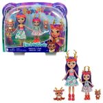Jucarii, Copii si Bebe - Jucarii si jocuri - Papusi si accesorii - Papusi - Enchantimals set papusi surori si animalutele lor  danessa deer si sprint si danetta deer si fleet - Infinity.ro