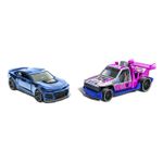 Jucarii, Copii si Bebe - Jucarii si jocuri - Vehicule si jucarii cu telecomanda - Masinute - Hot Wheels set 2 masinute metalice pull back camaro zl1 2022 si lolux 1:43 - Infinity.ro