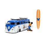 Jucarii, Copii si Bebe - Jucarii si jocuri - Vehicule si jucarii cu telecomanda - Masinute - Jada masina din metal volkswagen t1 bus scara 1 la 24 si figurina mickey mouse - Infinity.ro