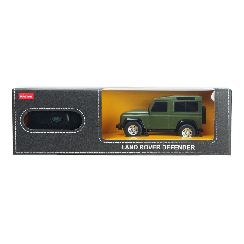 Jucarii, Copii si Bebe - Jucarii si jocuri - Vehicule si jucarii cu telecomanda - Masinute - Masina cu telecomanda land rover defender verde cu scara 1 la 24 - Infinity.ro