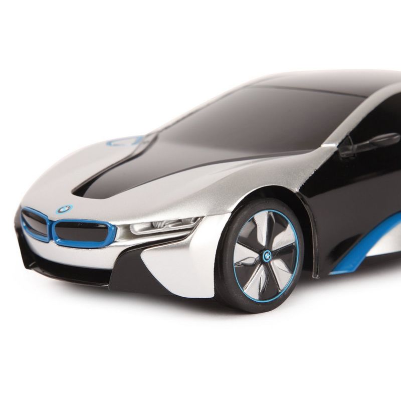 Jucarii, Copii si Bebe - Jucarii si jocuri - Vehicule si jucarii cu telecomanda - Masinute - Masina cu telecomanda bmw i8 argintie scara 1 la 24 - Infinity.ro