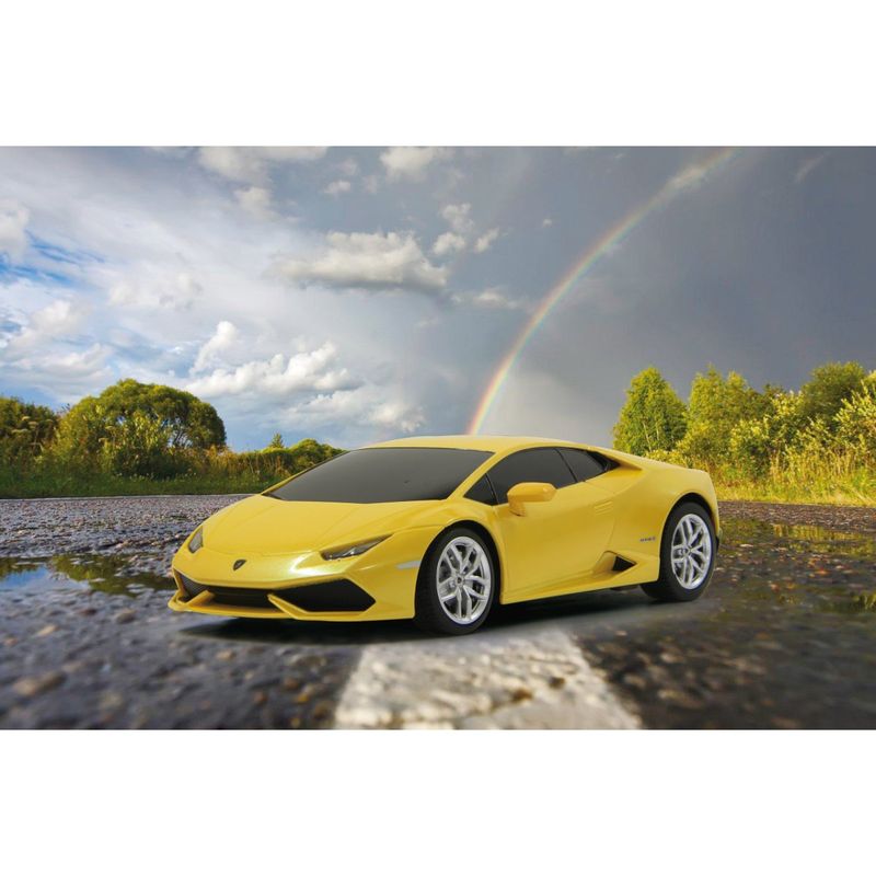 Jucarii, Copii si Bebe - Jucarii si jocuri - Vehicule si jucarii cu telecomanda - Masinute - Masina cu telecomanda lamborghini huracán lp610-4 galben cu scara 1 la 24 - Infinity.ro