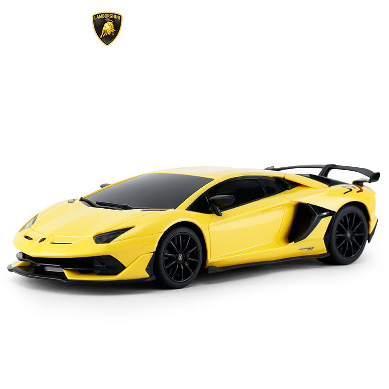 Jucarii, Copii si Bebe - Jucarii si jocuri - Vehicule si jucarii cu telecomanda - Masinute - Masina cu telecomanda lamborghini aventador svj galben cu scara 1 la 24 - Infinity.ro