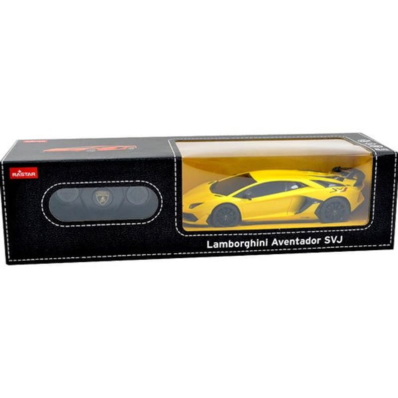 Jucarii, Copii si Bebe - Jucarii si jocuri - Vehicule si jucarii cu telecomanda - Masinute - Masina cu telecomanda lamborghini aventador svj galben cu scara 1 la 24 - Infinity.ro