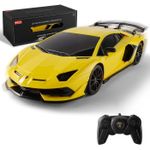 Jucarii, Copii si Bebe - Jucarii si jocuri - Vehicule si jucarii cu telecomanda - Masinute - Masina cu telecomanda lamborghini aventador svj galben cu scara 1 la 24 - Infinity.ro