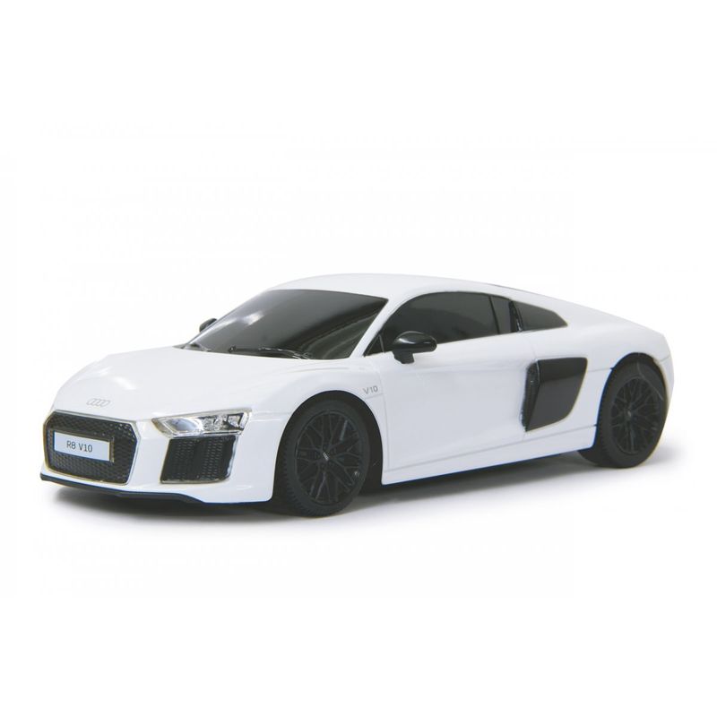Jucarii, Copii si Bebe - Jucarii si jocuri - Vehicule si jucarii cu telecomanda - Masinute - Masina cu telecomanda audi r8 alb cu scara 1 la 24 - Infinity.ro